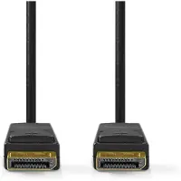 Nedis Displayport-Kabel - DisplayPort Stecker - DisplayPort Stecker - 8K@60Hz - Vergoldet - 2.00 m - Rund - PVC - Schwarz - Box