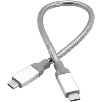 Verbatim USB-C auf USB-C Edelstahl-Synchr.- und Ladekabel USB 3.1 GEN 2 30 cm, 0,3 m, USB C, USB C, USB 3.2 Gen 2 (3.1 Gen 2), 10 Gbit/s, Silber
