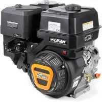 Wiltec LIFAN KP460-R Benzinmotor mit 16,3 PS Einzylinder für Rüttelplatten und Baumaschinen, luftgekühlter 4-Takt Motor mit 22 mm Kurbelwelle, OHV-Ventilsteuerung & 459 cc Hubraum