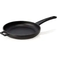 WAS Germany LAVA Pfanne eckig schwarz Ø 21 cm, Serie Frying pans handle Gusseisen emailliert