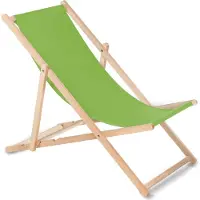 Greenblue Liegestuhl aus Buchholz ohne Armlehne Sonnenliege Gartenliege 110kg hellgrün