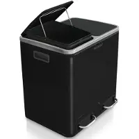 Karat Tretmülleimer Felix Trennsystem Schwarz 2 x 15 Liter (30 Liter)