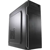 LC-Power 7038B, Midi Tower, PC, Schwarz, ATX, micro ATX, Mini-ITX, Metall, 14,5 cm