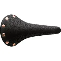 Selle San Marco Regal Sattel mit Kupfer Nieten Rino Leder Schwarz