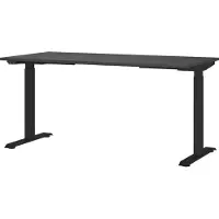 Germania Schreibtisch "Mailand, elektrisch höhenverstellbar", grau (graphit, schwarz, graphit), B:160cm H:91cm T:80cm, Tische, Schreibtisch, in Breitenvariante 120-180 cm, Made in Germany