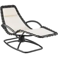 TecTake Gartenliege Toulon, ergonomisch, Schwingfunktion