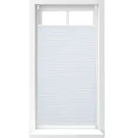 Relaxdays Plissee Rollo ohne Bohren, Klemmfix zum Kleben, Faltrollo lichtdurchlässig, Faltstore weiß, B x H: 60 x 130 cm