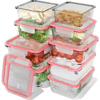 Classbach Frischhaltedosen Glas mit Deckel | 9er Set | für Mikrowelle Spülmaschine Gefrierfach Ofen geeignet | Meal Prep Boxen Glas | C-FHD 4011 G