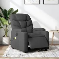vidaXL Massagesessel Elektrisch Dunkelgrau Stoff , Klassische Sessel 2024 Neu