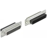 DeLOCK D-Sub HD 44 Pin Crimp Buchse zu 2 x RJ45 Buchse mit Montagesatz beige, D-Sub 44pin, 2x RJ-45, Beige