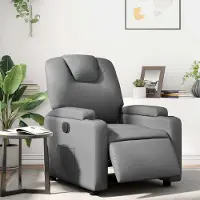 Prolenta Maison Exclusive - Relaxsessel Elektrisch Grau Kunstleder