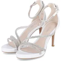 Buffalo Noemi Damen Sandalette, Farbe:Weiß, Größen:40