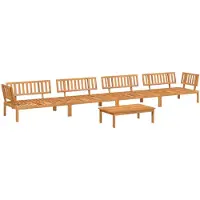 vidaXL 5-tlg. Garten-Sofagarnitur aus Paletten Massivholz Akazie