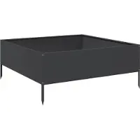 Syfax Hochbeet Schwarz 100x100x41 cm Stahl