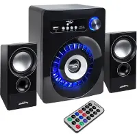 Audiocore Bluetooth Multimedia Lautsprecher Subwoofer Fernbedienung Beleuchtet PMPO 280WAUX USB Bluetooth SD-Karte Radio LED Mp3