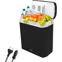 TZS First Austria - Kühlbox 24L elektrisch 12V 230V Anschluss für Auto & Steckdose - Thermoelektrisch - Schwarz