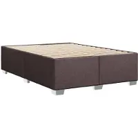 Syfax Bettgestell ohne Matratze Dunkelbraun 140x190 cm Stoff