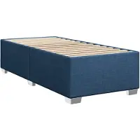 Syfax Bettgestell ohne Matratze Blau 100x200 cm Stoff