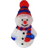 Mojawo XXL Acryl Schneemann 96 LEDs kaltweiß Außenbeleuchtung