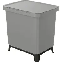Prosperplast Keden Systema Abfalleimer mit Wertstofftonne 2x 10L Grau