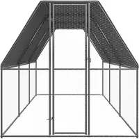 vidaXL Outdoor-Hühnerkäfig 2x6x2 m Verzinkter Stahl