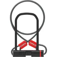 Zéfal Fahrradschloss u Kombination mit Kabel mit Clip-Halterung - K-Traz U13 A Sold Secure Niveau Silver