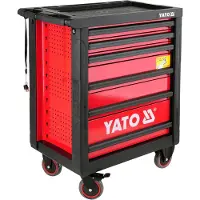 YATO YT-0902, Stahl, Schwarz, Rot, 6 Schublade(n), Kugellager-Teleskopschienen, 25 kg, 35 kg