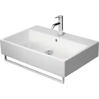 Duravit Waschtisch VERO AIR mit Überlauf, Hahnlochbank, 700 x 470 mm ohne Hahnloch weiß