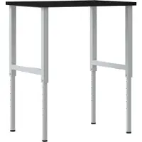 Syfax Werkbank Dunkelbraun 80x60x(71,5-98) cm Massivholz Eiche