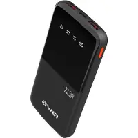 Awei Powerbank P10K 10000 Mah 22.5W Schwarz/Schwarz