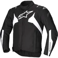 Alpinestars T-Jaws V4 wasserdichte Motorrad Textiljacke, schwarz/weiß, XL