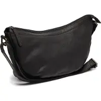The Chesterfield Brand C48.1318 Leather Shoulder Bag Washed Wax Cow Clarita Black