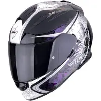 Scorpion EXO-491 Run Schwarz Weiß Lila Integralhelm Größe XXS