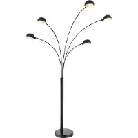 Globo Lighting Stehleuchte Metall schwarz, 5x E14