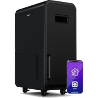 Klarstein DryFy Grand Smart 70L Luftentfeuchter - WLAN-App-Steuerung, 8L Tank, 24h Timer, Automatische Abschaltung, Tragbar, Elektrischer Luftentfeuchter für Keller & Räume bis 90 m²