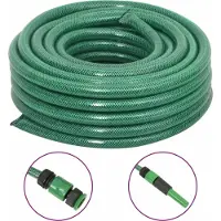 Syfax Gartenschlauch mit Kupplung-Set Grün 0,75" 30 m PVC