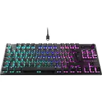 Turtle Beach Vulcan TKL – mechanische TITAN Switch PC-Gaming-Tastatur mit AIMO RGB-Beleuchtung und eloxierter Aluminium-Abdeckplatte, Kabelgebunden, USB, Mechanischer Switch, QWERTZ, RGB-LED, Schwarz