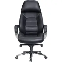 Amstyle Designer Bürostuhl Bezug Echtleder Schwarz Schreibtischstuhl bis 120 kg XXL Chefsessel höhenverstellbar Drehstuhl ergonomisch mit Armlehnen