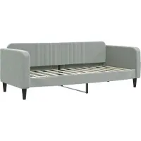 Syfax Tagesbett Hellgrau 80x200 cm Samt