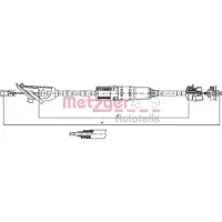 METZGER 11.3215 Kupplungsseil Seilzug passend für PEUGEOT 106 II Schrägheck (1A, 1C)