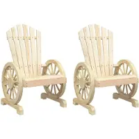 vidaXL Adirondack-Gartenstühle 2 Stk. Massivholz Tanne