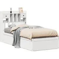 vidaXL Massivholzbett ohne Matratze Weiß 90x190 cm Kiefernholz