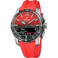 Festina SM Herren Uhr Elegant Sport Silikon Armbanduhr rot UF23000/6