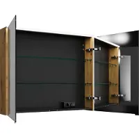 Burgbad Eqio Spiegelschrank mit horizontaler LED-Beleuchtung, 2 Türen, 1000x800mm