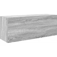 vidaXL Bad-Wandschrank Grau Sonoma 80x25x30 cm Holzwerkstoff