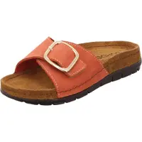 Rohde Damen Pantolette Leder Klettverschluss Memoryfußbett Rodigo-D 5875, Größe:40 EU, Farbe:Rot