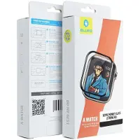 BlueO Mr. Monkey Gehärtetes Glas 5D - passend für Apple Watch SE / SE 2 / SE 3 44MM schwarz (Anti-Static Strong HD)