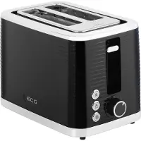 Ecg ST 2750 Stripe | Toaster | Schwarz | 7 wählbare |