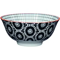 Kitchencraft ECMKCBOWL33SET - Set de Schalen de Keramik mit floralem Design deof monochrome Gänseblümchen, Steingut.