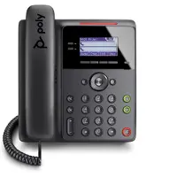 Poly Edge B20 IP Telefon und PoE-fähig, IP-Telefon, Schwarz, Kabelgebundenes Mobilteil, Tisch/Wand, 2 Zeilen, LCD